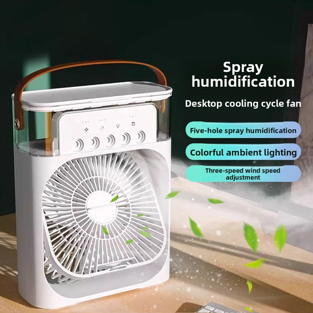 cooling spray fan compact, high-airflow, silent, mini USB-powered cooling fan